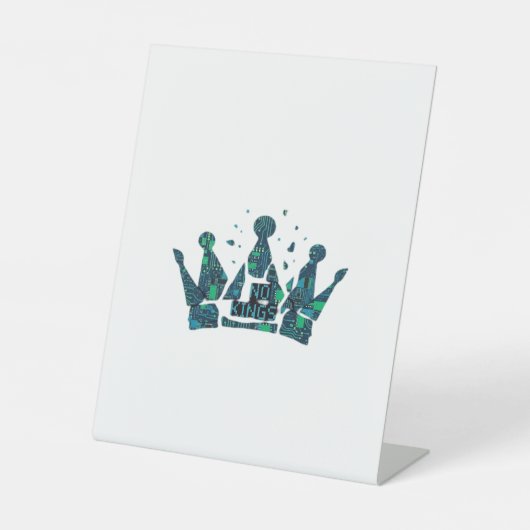 No Kings In America Freedom Aesthetic Sockelschild (Vorderseite)