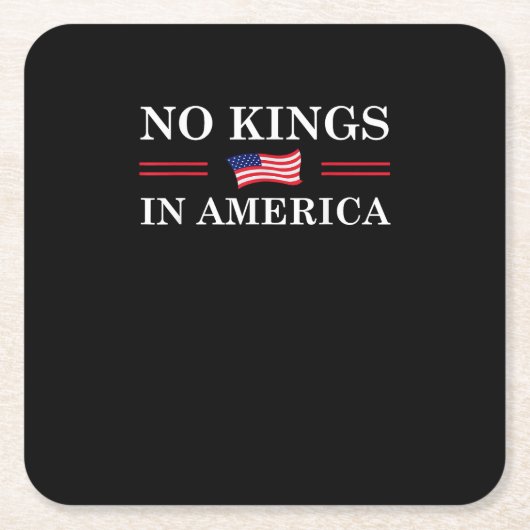 No Kings In America Freedom No King Lives American Rechteckiger Pappuntersetzer (Vorderseite)
