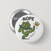 No Kings in America Frog No Kings Democracy Button (Vorne & Hinten)