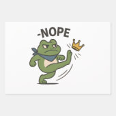 No Kings in America Frog No Kings Democracy Geschenkpapier Set (Vorderseite 2)