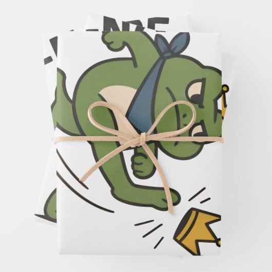 No Kings in America Frog No Kings Democracy Geschenkpapier Set (Beispiel)