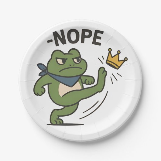 No Kings in America Frog No Kings Democracy Pappteller (Vorderseite)
