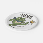 No Kings in America Frog No Kings Democracy Pappteller (Schrägansicht)