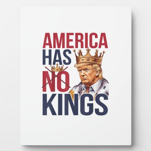 No Kings In America Funny America Has No King Poli Fotoplatte (Vorderseite)