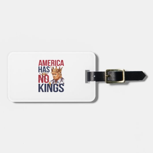 No Kings In America Funny America Has No King Poli Gepäckanhänger (Vorderseite horizontal)