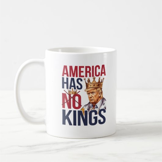 No Kings In America Funny America Has No King Poli Kaffeetasse (Links)