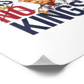 No Kings In America Funny America Has No King Poli Poster (Ecke)
