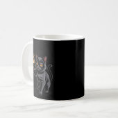 No Kings In America Funny Black Cat Kicking Crown  Kaffeetasse (Vorderseite Links)