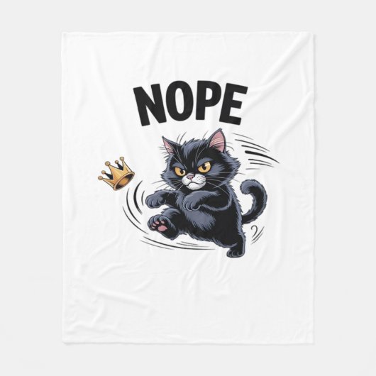 No Kings In America Funny Kicking Crown Classic Vi Fleecedecke (Vorderseite)