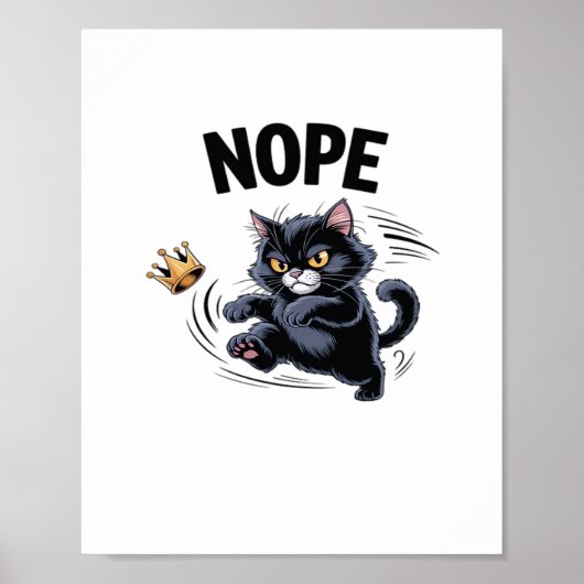 No Kings In America Funny Kicking Crown Classic Vi Poster (Vorne)