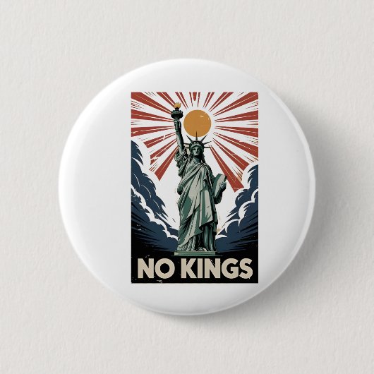 No Kings In America Liberity Status USA Democrats  Button (Vorderseite)