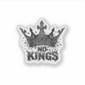 No Kings In America Minimal Clean Aufkleber (Vorderseite)