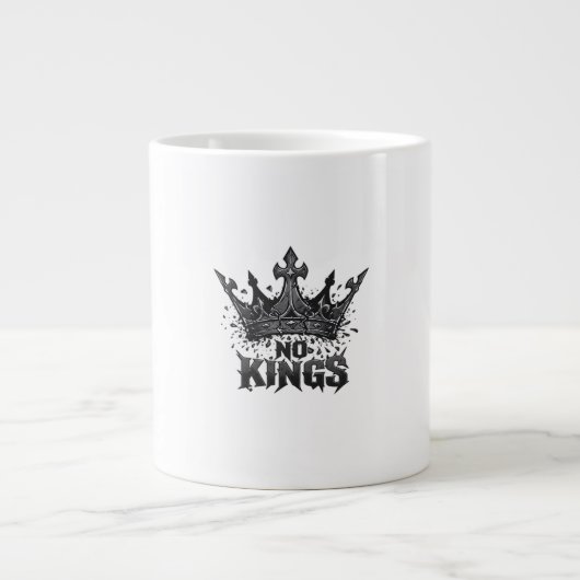No Kings In America Minimal Clean Jumbo-Tasse (Vorderseite)