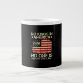 No Kings In America Minimal Clean Jumbo-Tasse (Vorderseite)