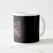 No Kings In America Minimal Clean Jumbo-Tasse (Vorderseite Rechts)