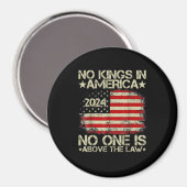 No Kings In America Minimal Clean Magnet (Vorderseite/Rückseite)