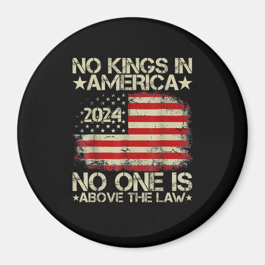 No Kings In America Minimal Clean Magnet (Vorne)