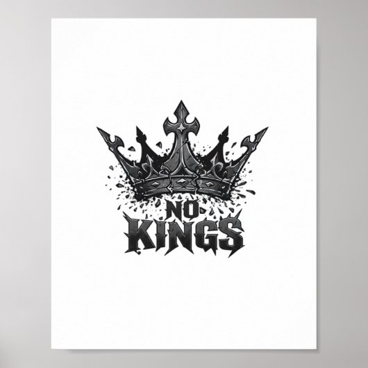 No Kings In America Minimal Clean Poster (Vorne)