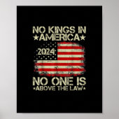 No Kings In America Minimal Clean Poster (Vorne)