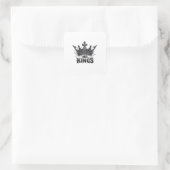 No Kings In America Minimal Clean Quadratischer Aufkleber (Tasche)