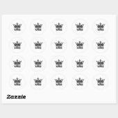 No Kings In America Minimal Clean Runder Aufkleber (Blatt)