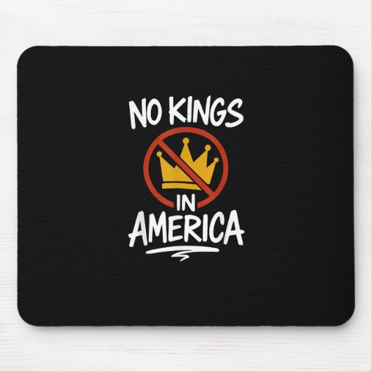 No Kings In America No Crown Minimal Clean Mousepad (Vorne)