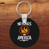 No Kings In America No Crown Minimal Clean Schlüsselanhänger (Vorderseite)