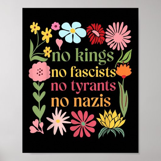 No Kings In America No Fascists We The People Poli Poster (Vorne)