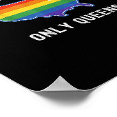 No Kings In America Only Queens Funny Queer Gay Pr Poster (Ecke)