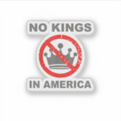 No Kings In America Patriotic Casual Aufkleber (Vorderseite)