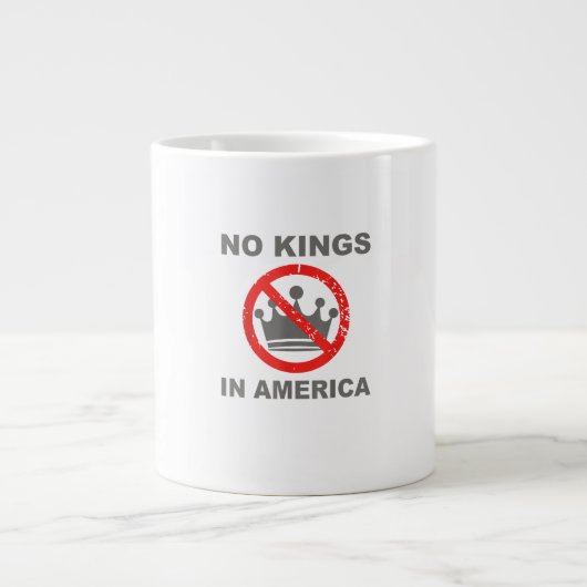 No Kings In America Patriotic Casual Jumbo-Tasse (Vorderseite)