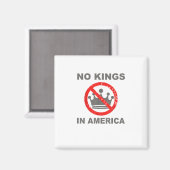 No Kings In America Patriotic Casual Magnet (Vorderseite/Rückseite)