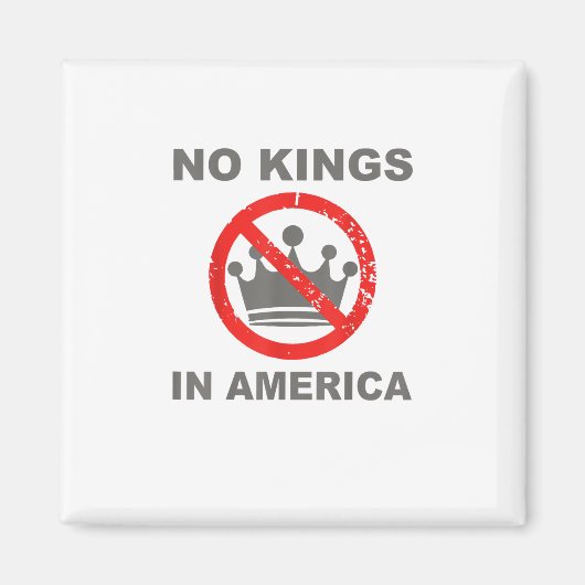 No Kings In America Patriotic Casual Magnet (Vorne)