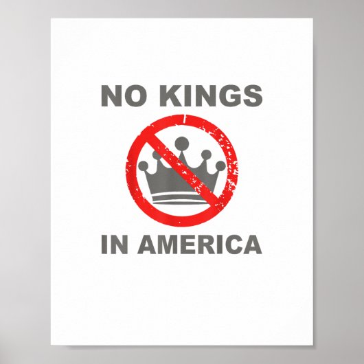 No Kings In America Patriotic Casual Poster (Vorne)