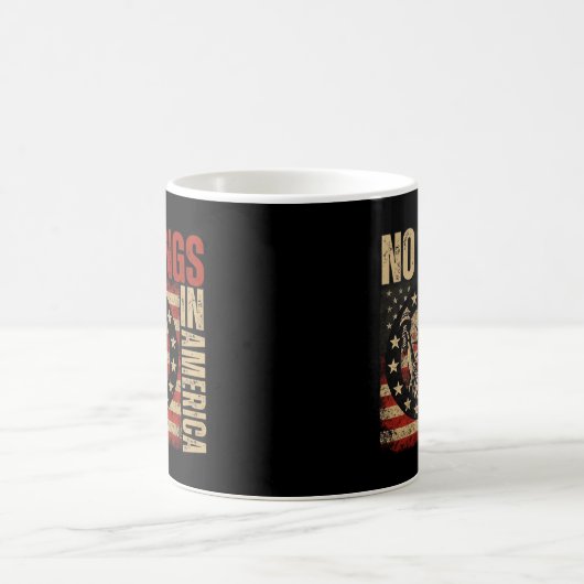 No Kings In America Patriotic Grunge Classic Vinta Kaffeetasse (Mittel)