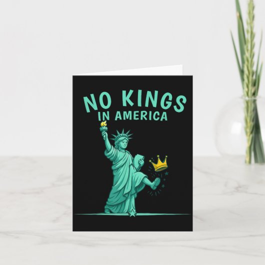 No Kings In America _ Patriotic Litical Design  Karte (Vorderseite)