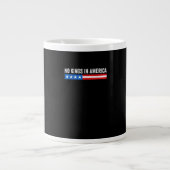 No Kings In America Patriotic Style Jumbo-Tasse (Vorderseite)