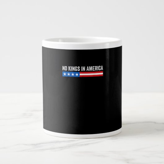 No Kings In America Patriotic Style Jumbo-Tasse (Vorderseite)