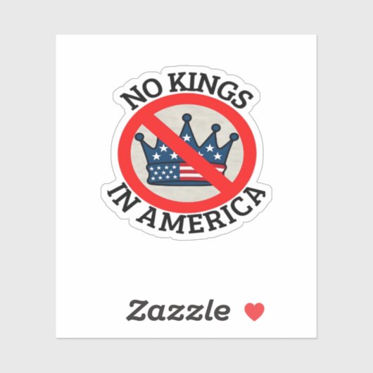 No Kings In America Retro Classic Aufkleber (Blatt)