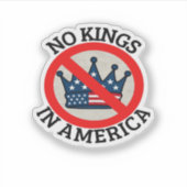 No Kings In America Retro Classic Aufkleber (Vorderseite)