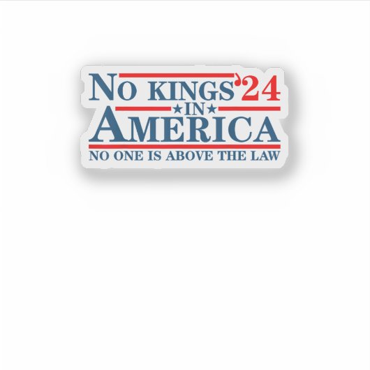No Kings In America Retro Classic Aufkleber (Vorderseite)