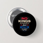 No Kings In America Retro Classic Button (Vorne & Hinten)