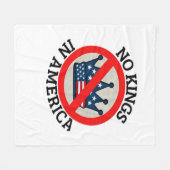 No Kings In America Retro Classic Fleecedecke (Vorderseite (Horizontal))