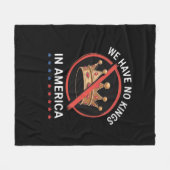 No Kings In America Retro Classic Fleecedecke (Vorderseite (Horizontal))