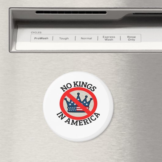 No Kings In America Retro Classic Magnet (In Situ (Geschirrspüler))