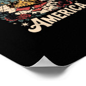 No Kings In America Retro Classic Poster (Ecke)