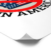 No Kings In America Retro Classic Poster (Ecke)