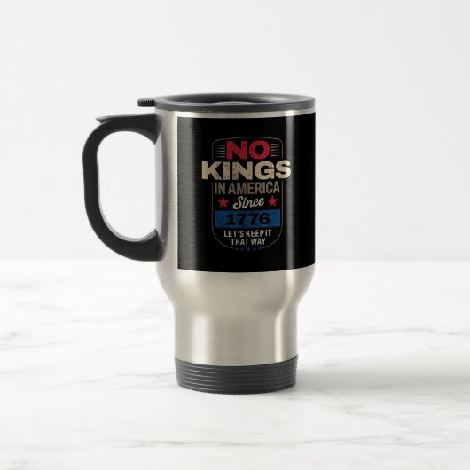 No Kings In America Retro Classic Reisebecher (Links)