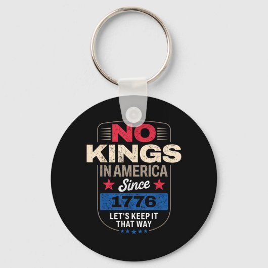 No Kings In America Retro Classic Schlüsselanhänger (Vorderseite)