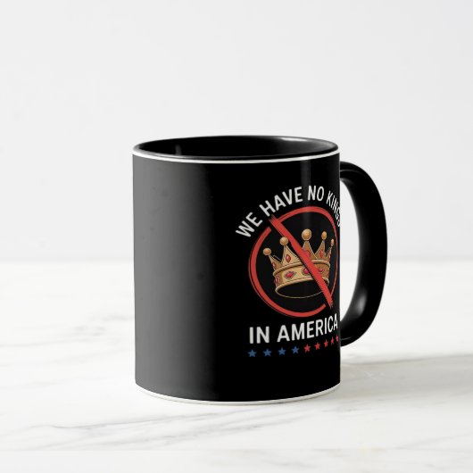 No Kings In America Retro Classic Tasse (VorderseiteRechts)
